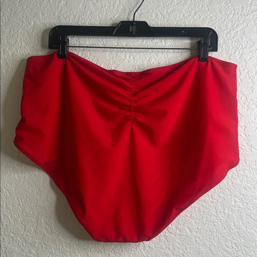 NWT Ganni Red Two-Piece High-Waist Bikini